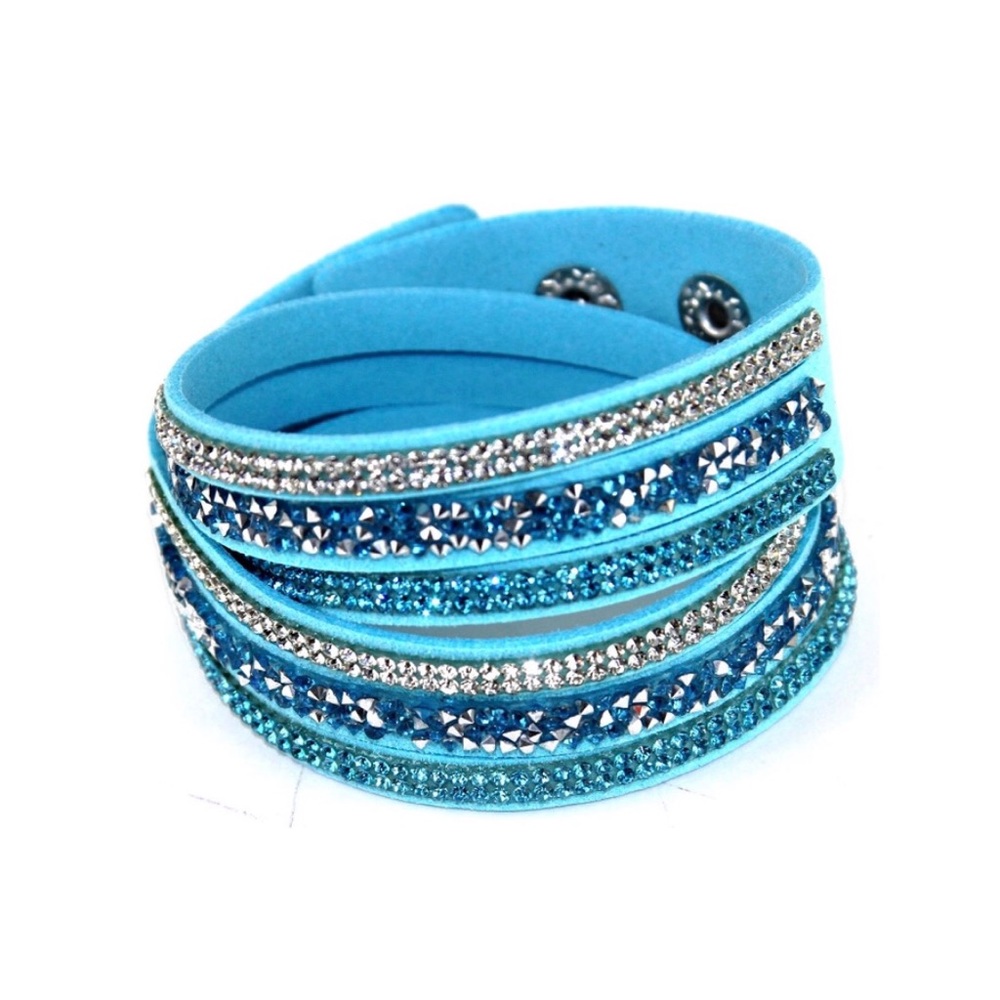 Wrap n snap bracelet, adjustable, microfiber #saa - Picture 1 of 7